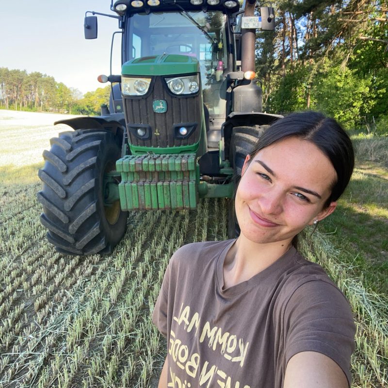 Ami-Traktor-Grünroggen-Ernte Ami-Traktor-Grünroggen-Ernte